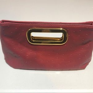 New Clarins Small Dark Red Bag